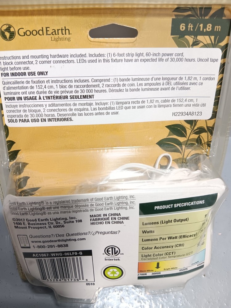 GOOD EARTH SELF -ADHESIVE TAPE LIGHT KIT