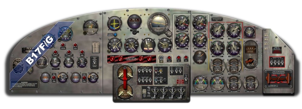 B17 FORTRESS COCKPIT instrument panel CDkit