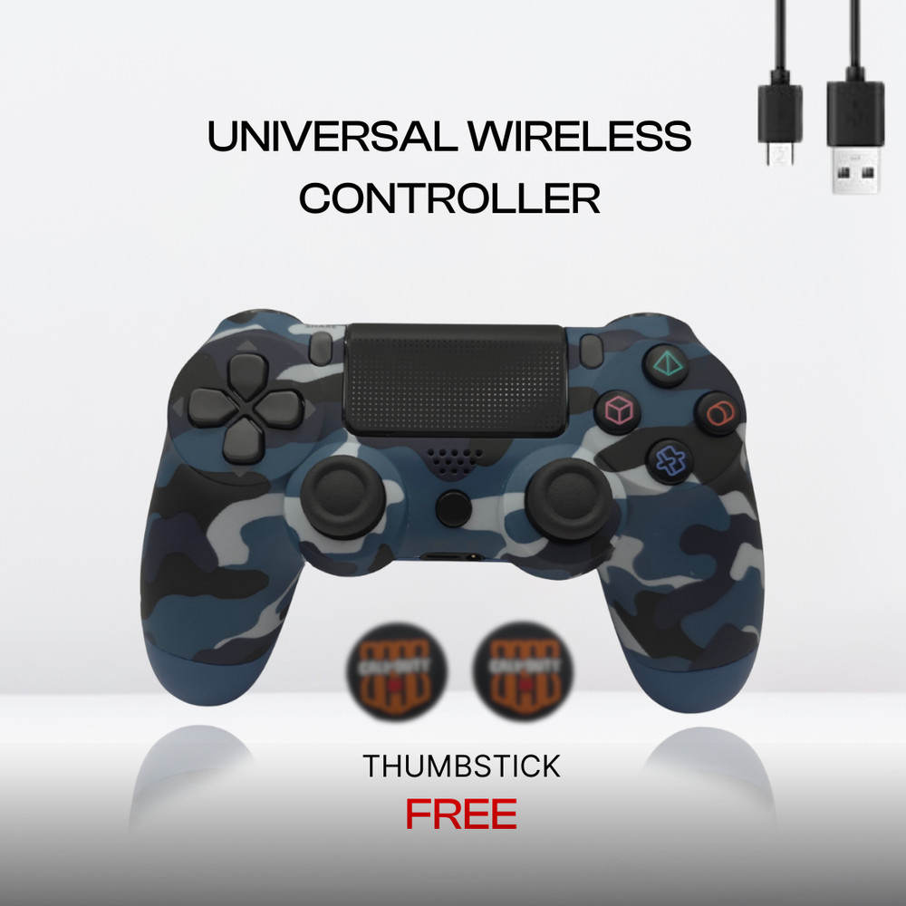 Universal Wireless Game Controller – Blue Camo Edition – Bluetooth Gamepad
