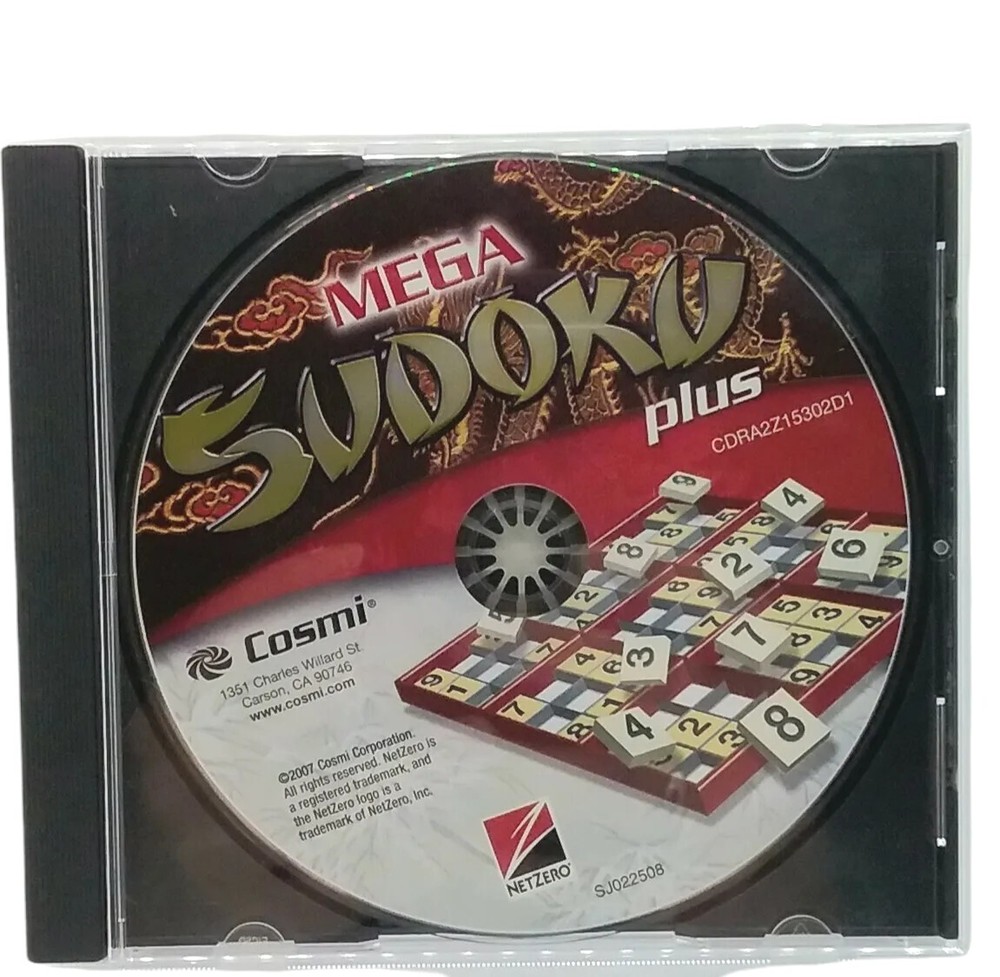Mega Sudoku Plus PC CD-ROM 2008 Cosmi Games
