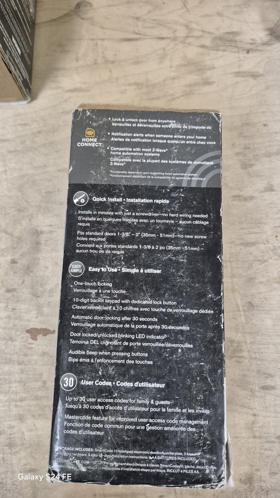 Weiser Smart Code 10 Touchpad Electronic Deadbolt Polished Brass/Gold - Open Box