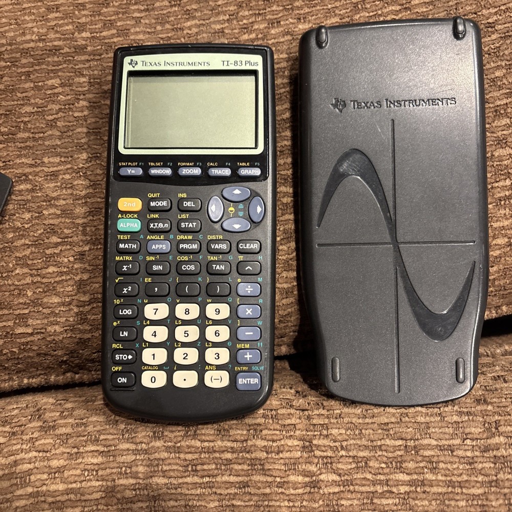 Texas Instruments TI-83 Plus Graphing Calculator - Black with Case Works