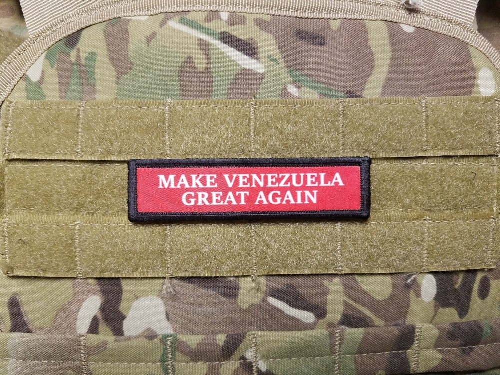 MAKE VENEZUELA GREAT AGAIN 1x4 Red Military Hook Patch