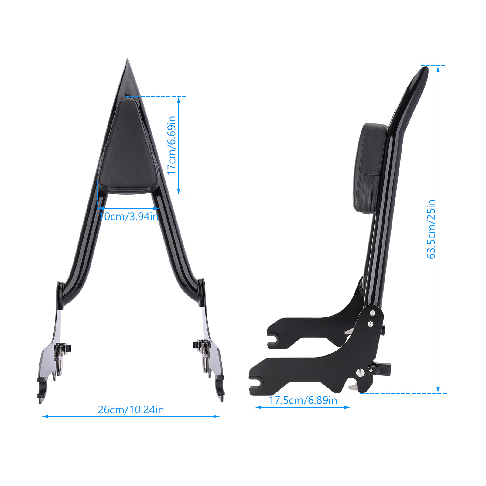 25'' Passenger Backrest Sissy Bar For Harley Softail Street Bob FXBB FXBBS 18-25