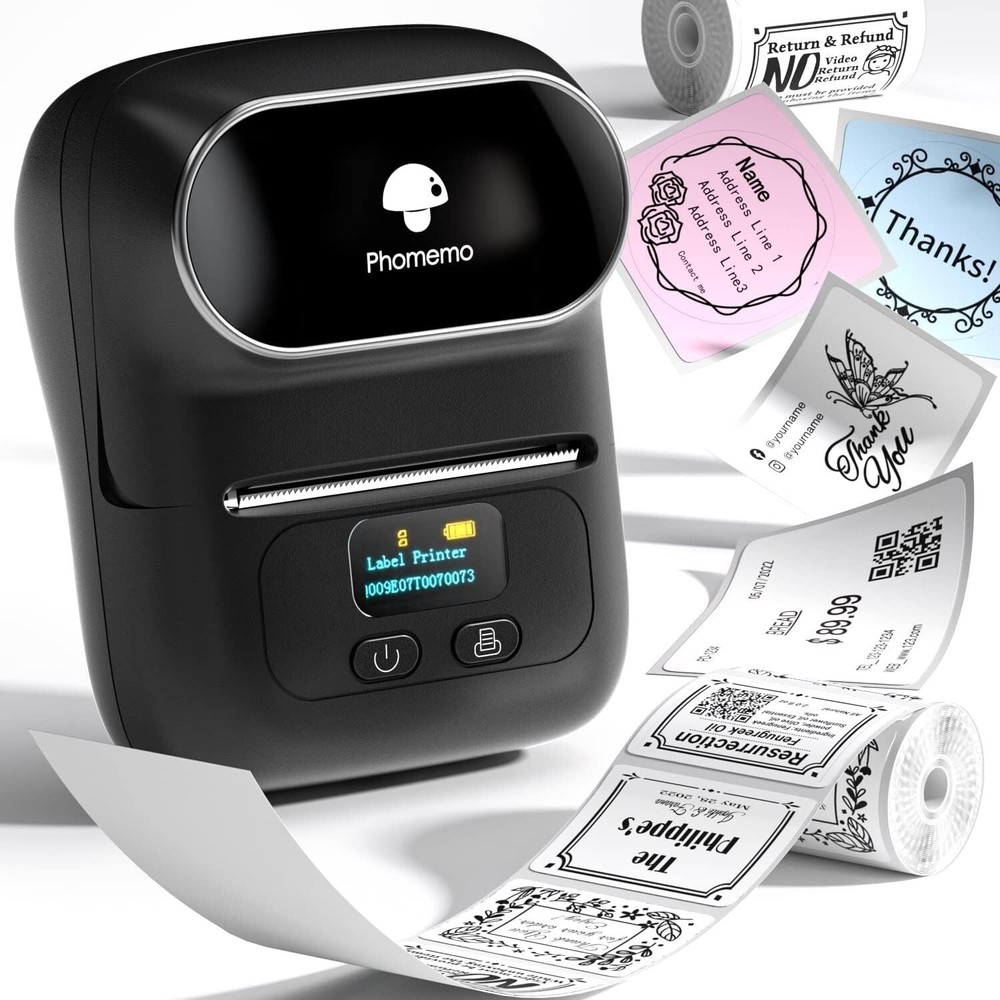 Phomemo Portable Wireless BT Pocket Mobile Thermal Printer Label Receipt Printer