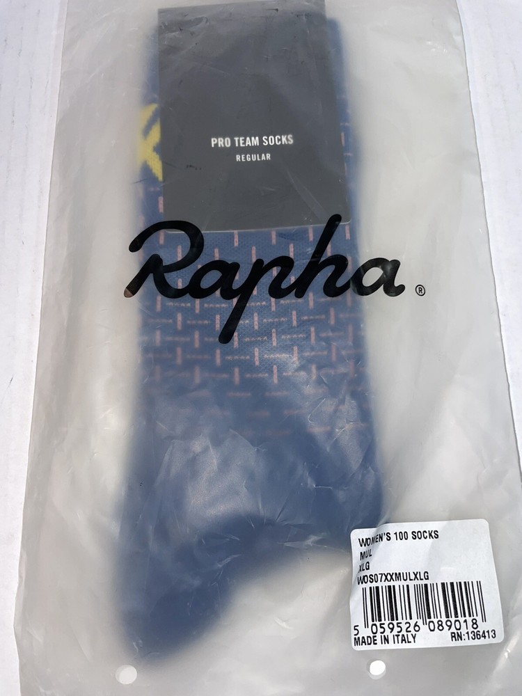 RAPHA WOMENS 100 Socks - REGULAR- Size XLG NWT