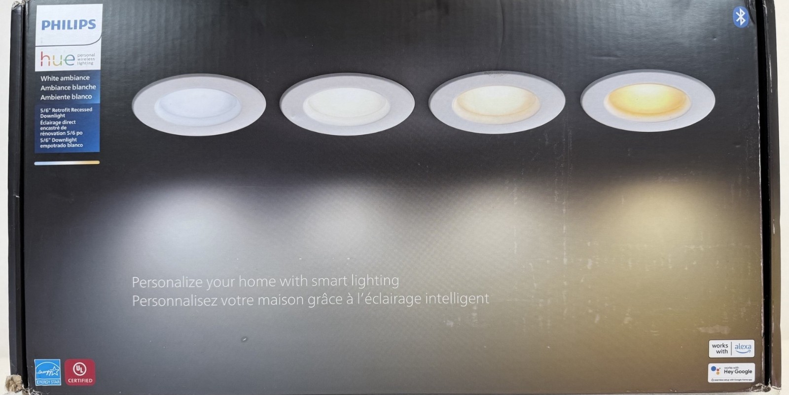 Philips Hue White Ambiance LED Smart 5/6" Recessed Downlight - 4 Pack -FREE S/H