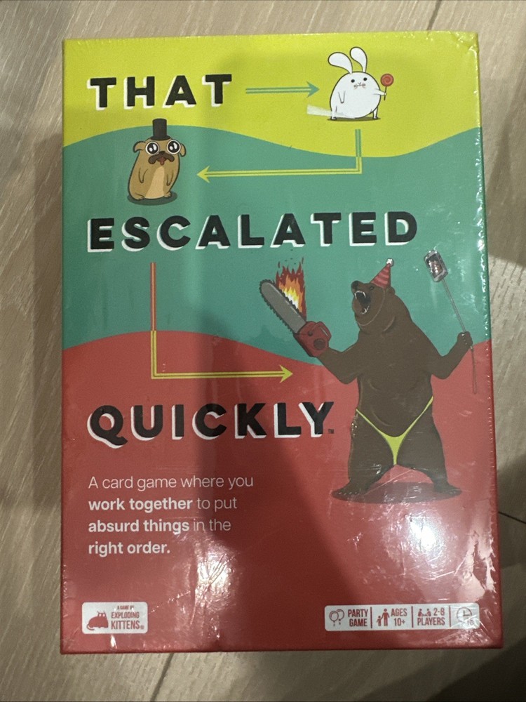 That Escalated Quickly Board Card Party Game, Exploding Kittens Sealed New
