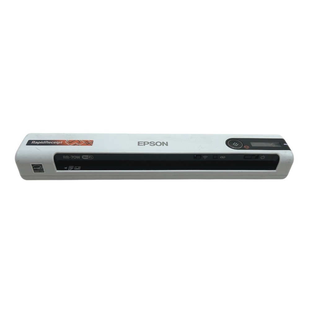 Epson RapidReceipt RR-70W Wireless Portable Document Scanner White TESTED WORKS