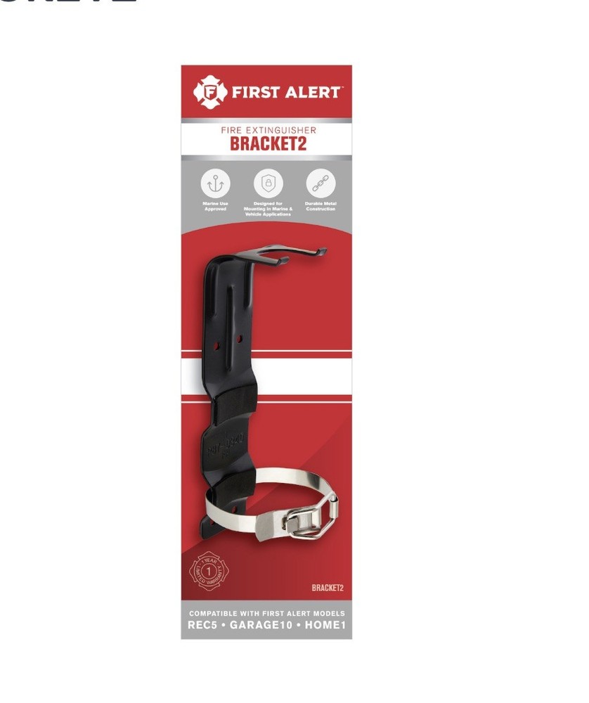 First Alert Small Fire Extinguisher Mounting Bracket - BRACKET2 NEW IN BOX