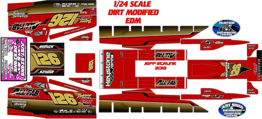 EDM MUDBOSS DIRT MODIFIED 1X24 SCALE JEFF STRUNK 2018 THEME WRAP
