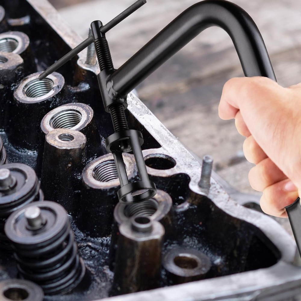 Valve Spring Compressor Set, 12PCS Clamp Removal Tool with...