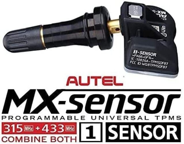Sensor-1 - Dual Frequency 315mhz and 433mhz Rubber Stem MX TPMS Sensor