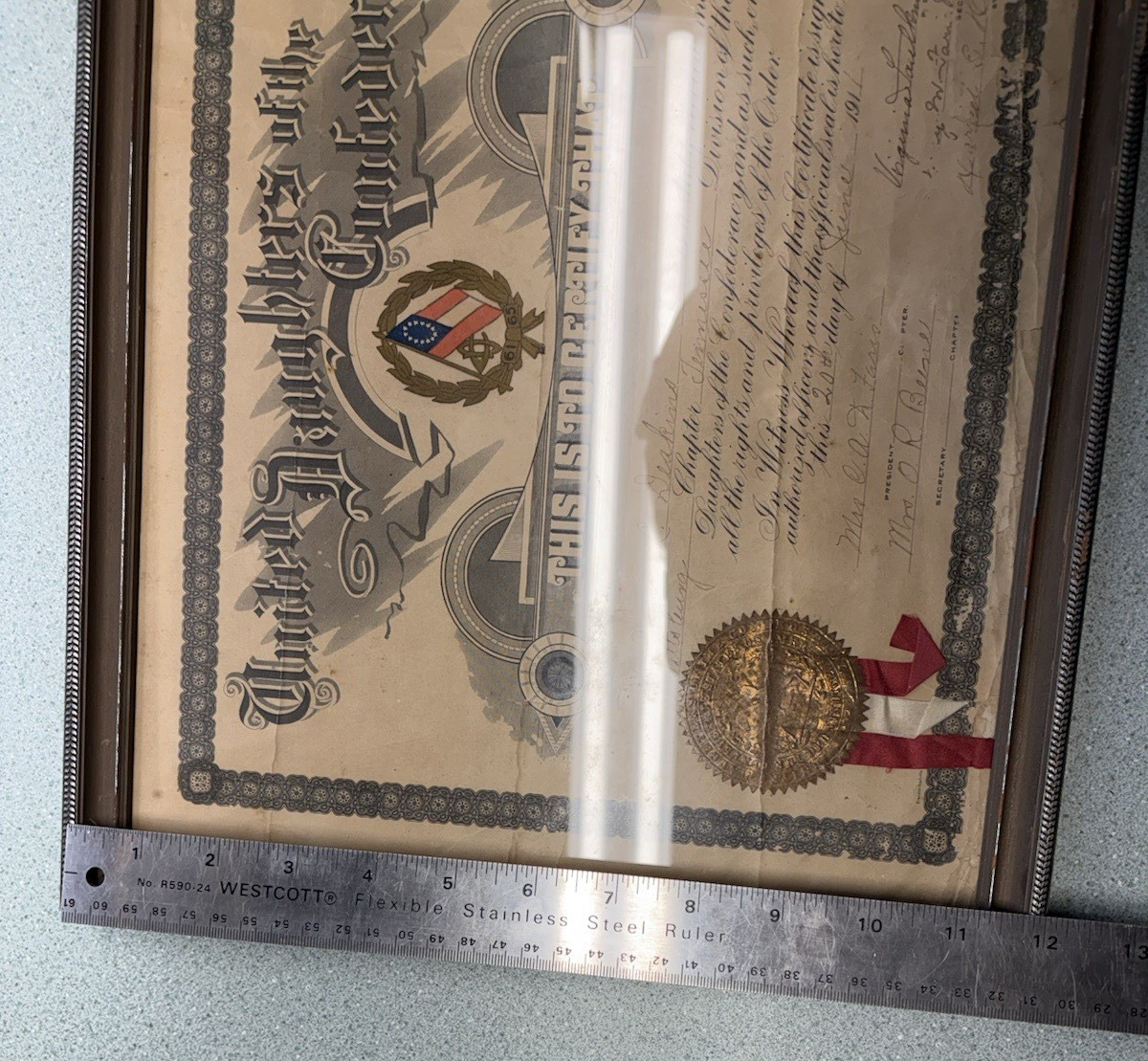 United Daughters of The Confederacy membership Tennessee History framed 1911