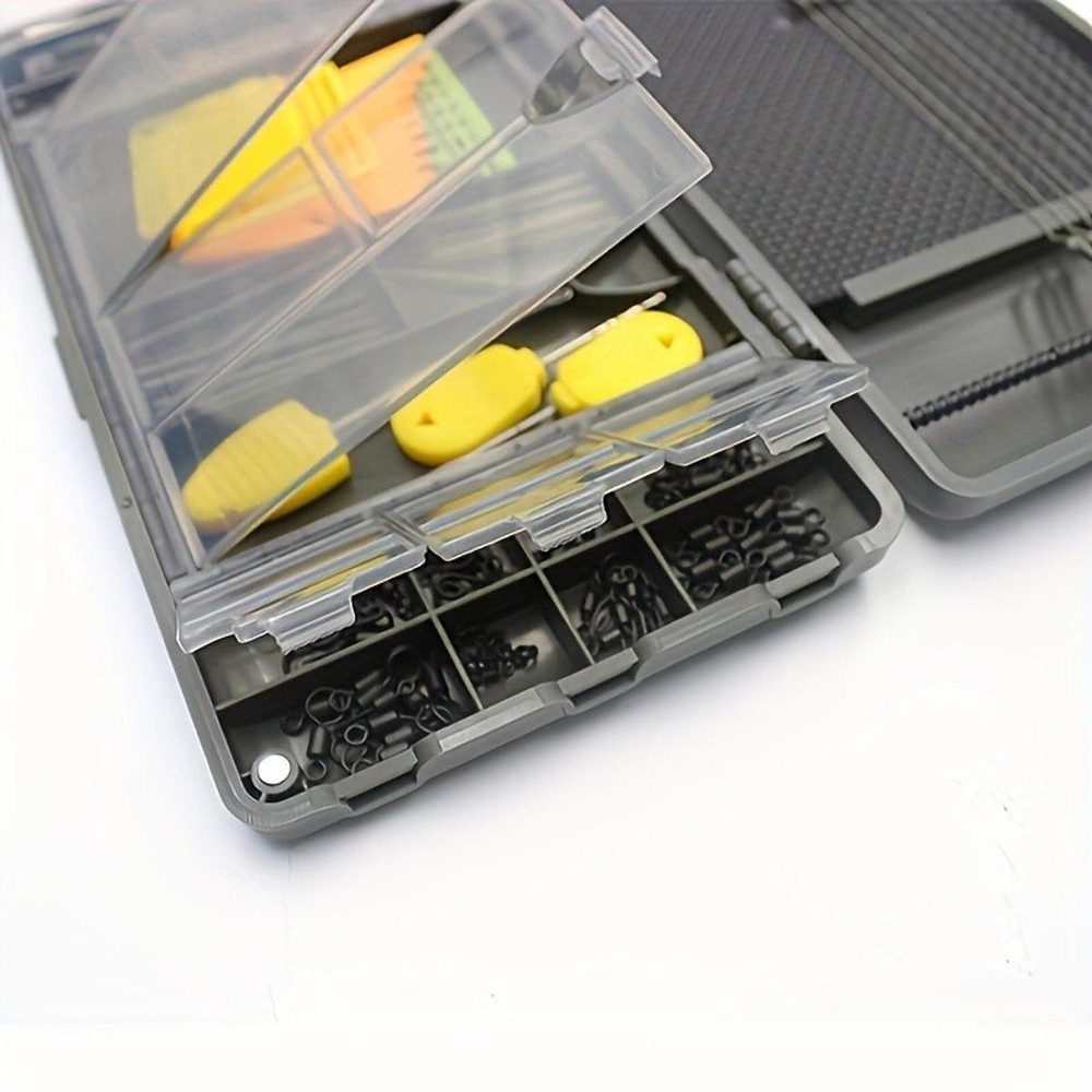 Rig Box Fly Box 2 Layer casting Lightweight PVC Portable Fishing Rig Storage