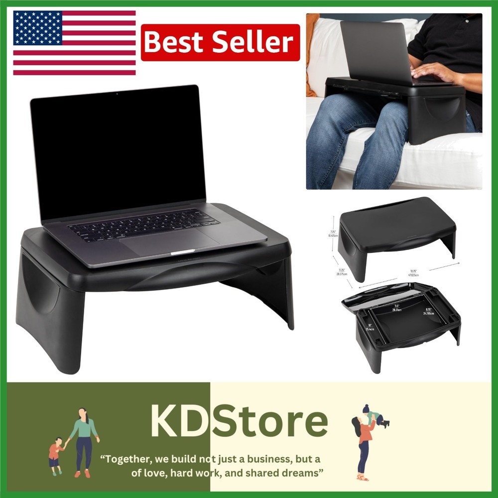 Multi-Functional Folding Lap Desk with Integrated Storage - 18.75" x 11.25"