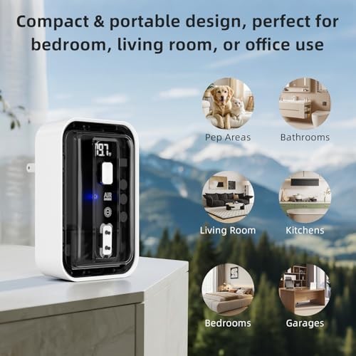 Plug-In Air Ionizers & Ionic Air Purifier,Negative Ion Generator, with Black