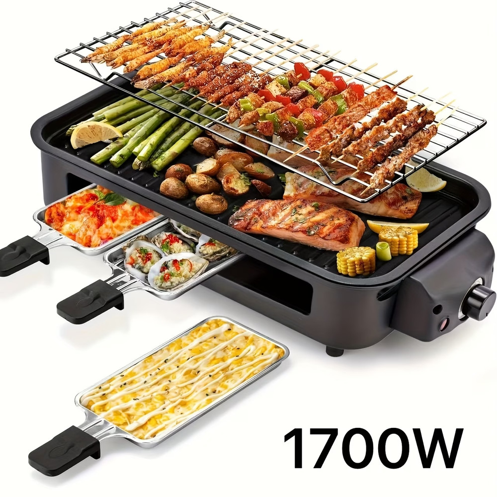 Smokeless Electric Grill With Removable Non Stick PlateView