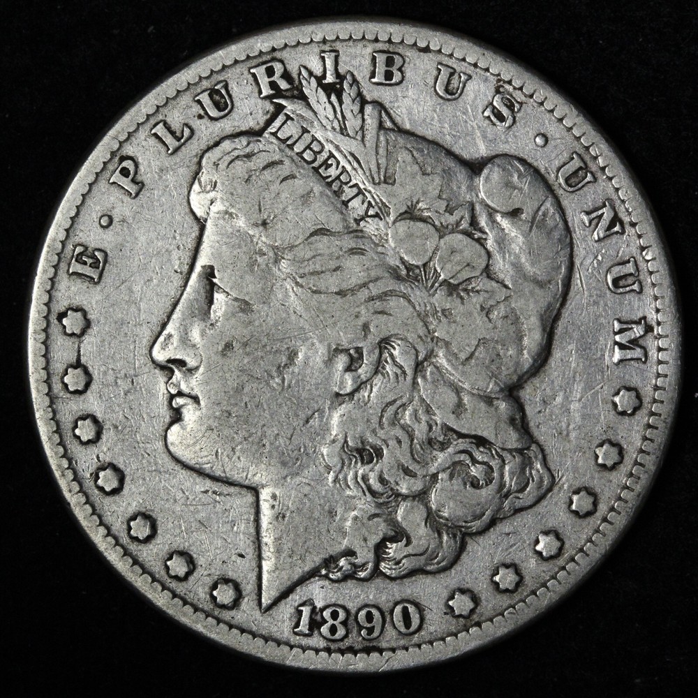 1890-CC Morgan Silver Dollar VF+ E376 ZACCM