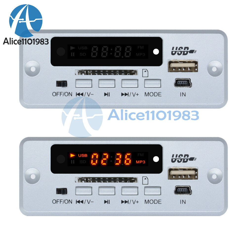 Digital 5V LCD MP3 Wireless Decoder Board USB TF SD Audio Module FM Radio Kit