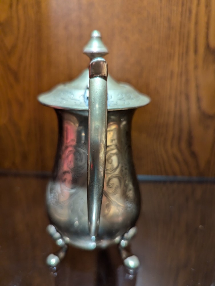 Vintage Small Silver Syrup Pitcher Marked India