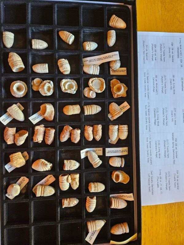 Civil War bullets collection