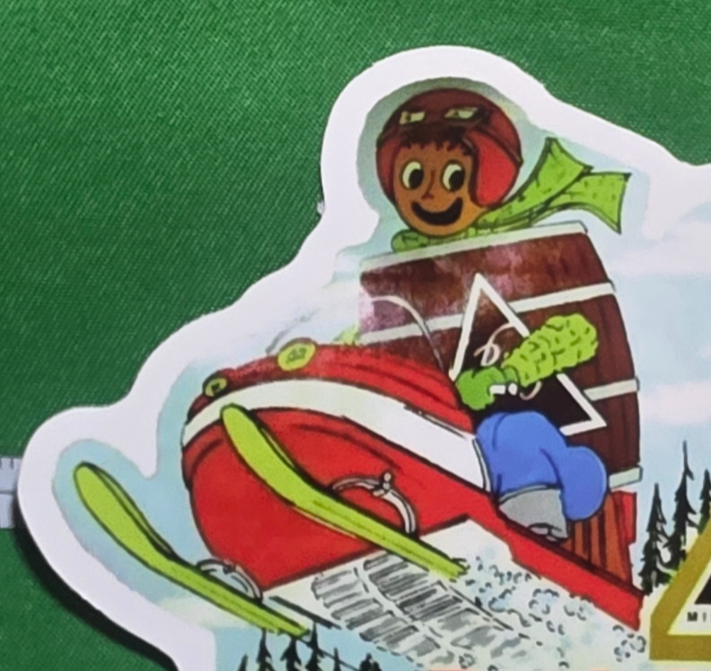 Vintage Blatz Beer Draft-Brewed Snowmobile Sticker 1960s–70s 9x7cm