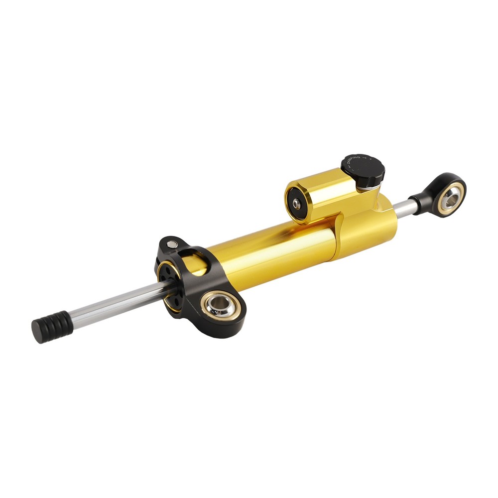 Universal Motorcycle CNC Adjustable Steering Damper Stabilizer Top Gold UE