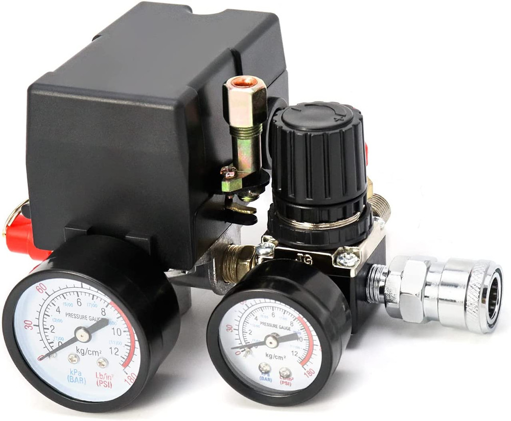 Air Compressor Pressure Switch Control Valve, 90-120PSI Pressure Regulator with
