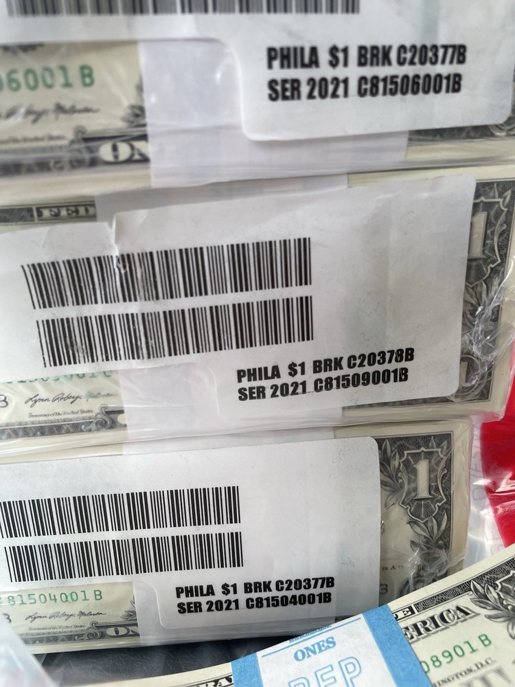 "INSUFFICIENT INK ERROR" MISSING 6 In SERIAL #’s & BLACK 3’s UNCIRCULATED BEP 🧱