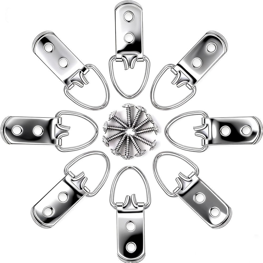 Heavy Duty D-Ring Picture Hangers – Secure Hooks for Frames, Mirrors & Art