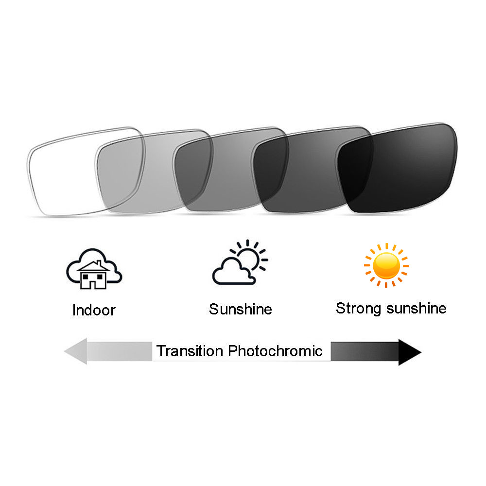 Men Transition Photochromic Gun Nerd Geek Computer Reading Glasses Sun Reader