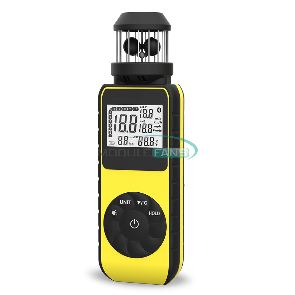 HP-881M Handheld mini Anemometer 360 degree Rotation backlight Dual temperature