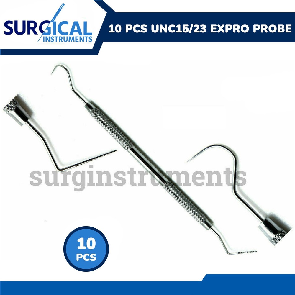 10 Dental Williams Explorer UNC 15/23 Color Coded Probe Double Ended Instruments