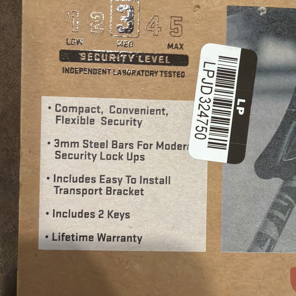 Kryptonite Folding Lock 2' 9" Bike Lock with Level 3 Security Includes 2 Keys