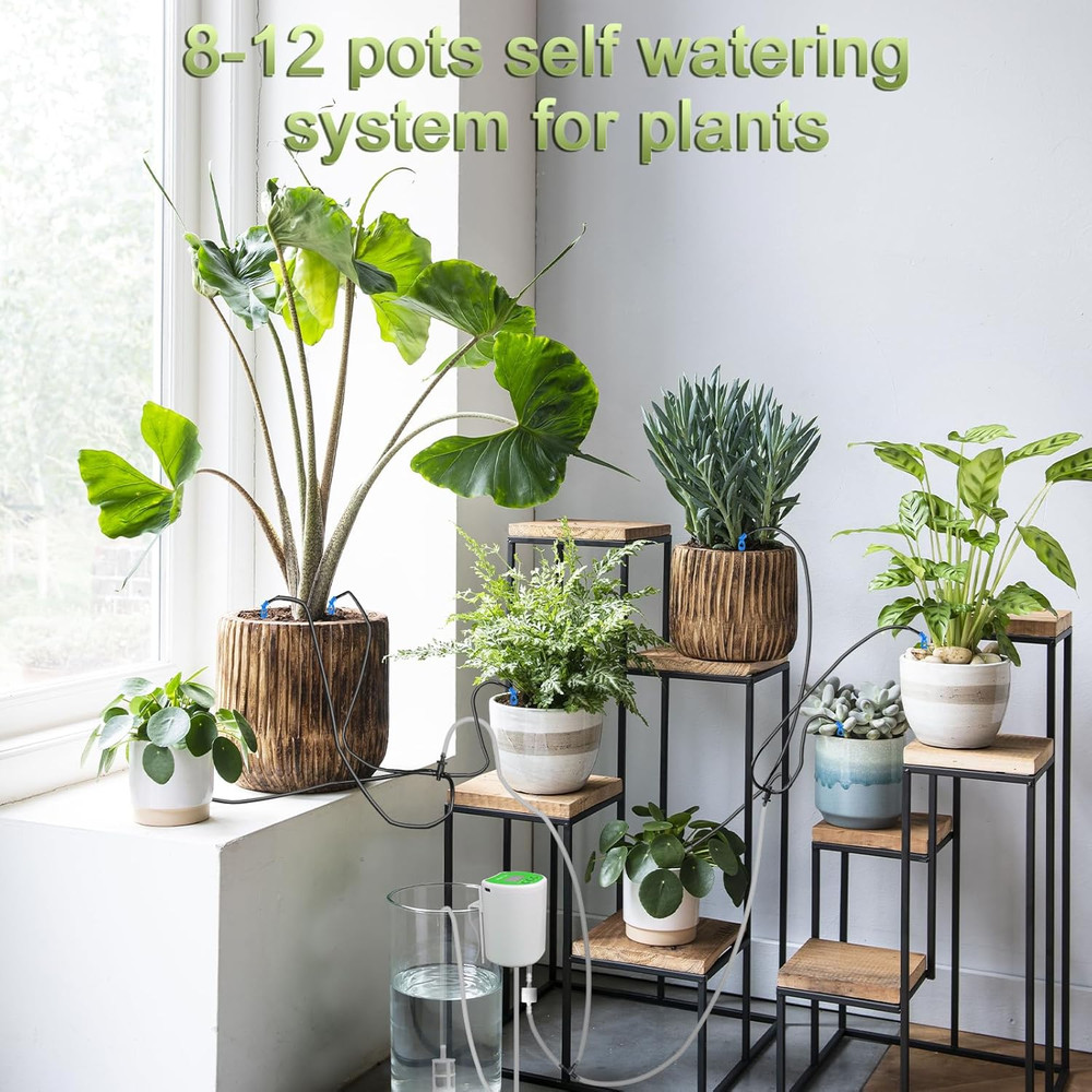 Automatic Plant Waterer Self Watering System - Drip Irrigation Kit with Programm
