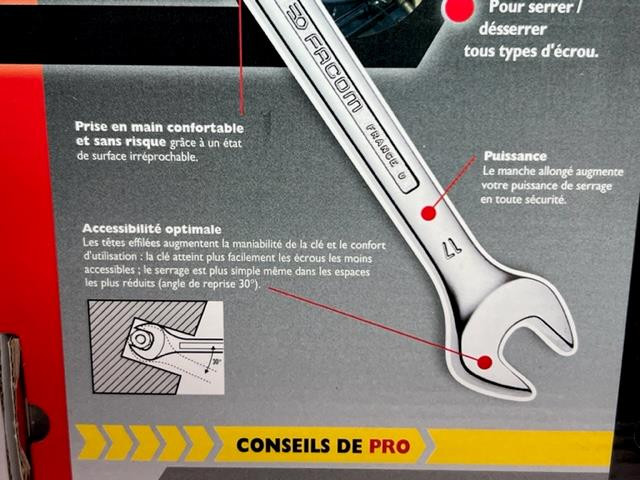 NEW Facom 7pc Double Open End Wrench Set 6/7,8/9,10/11,12/13,14/15,16/17,18/19mm