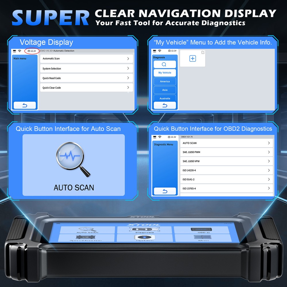 XTOOL D5 Car 4 Systems Diagnostic Tool Full OBD2 Scanner 10+Resets FCA Autoauth