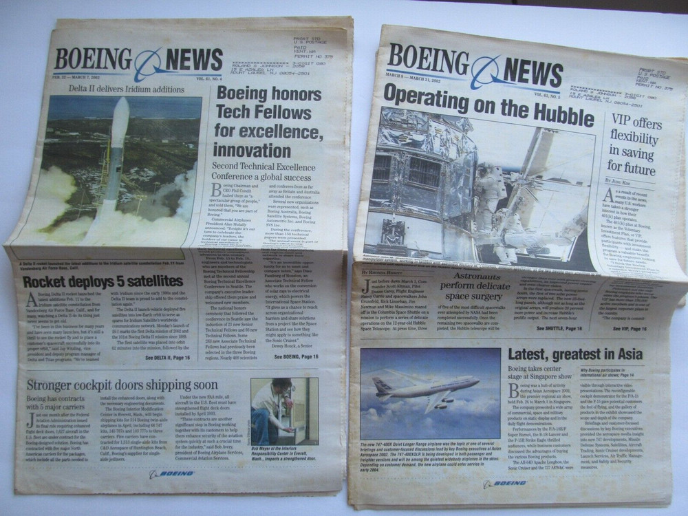 Boeing News (9 Issues) 2001-2002