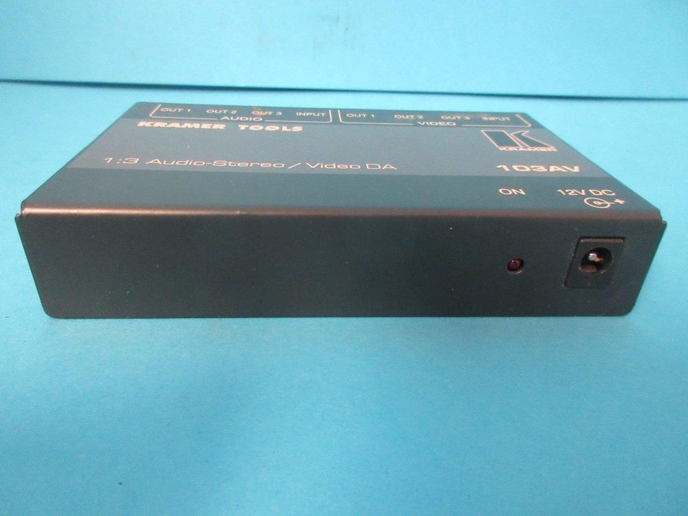 KRAMER TOOLS 103AV 1:3 AUDIO-STEREO/VIDEO DA DISTRIBUTION AMPLIFIER MINT