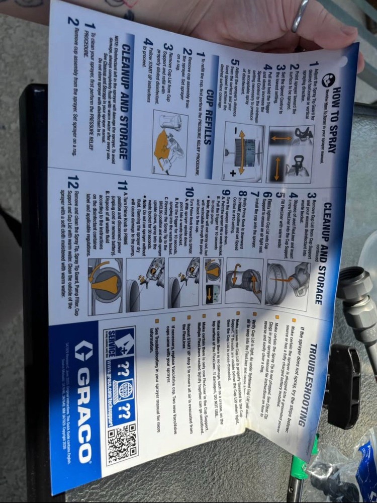 Graco sanitation/insecticide sprayer