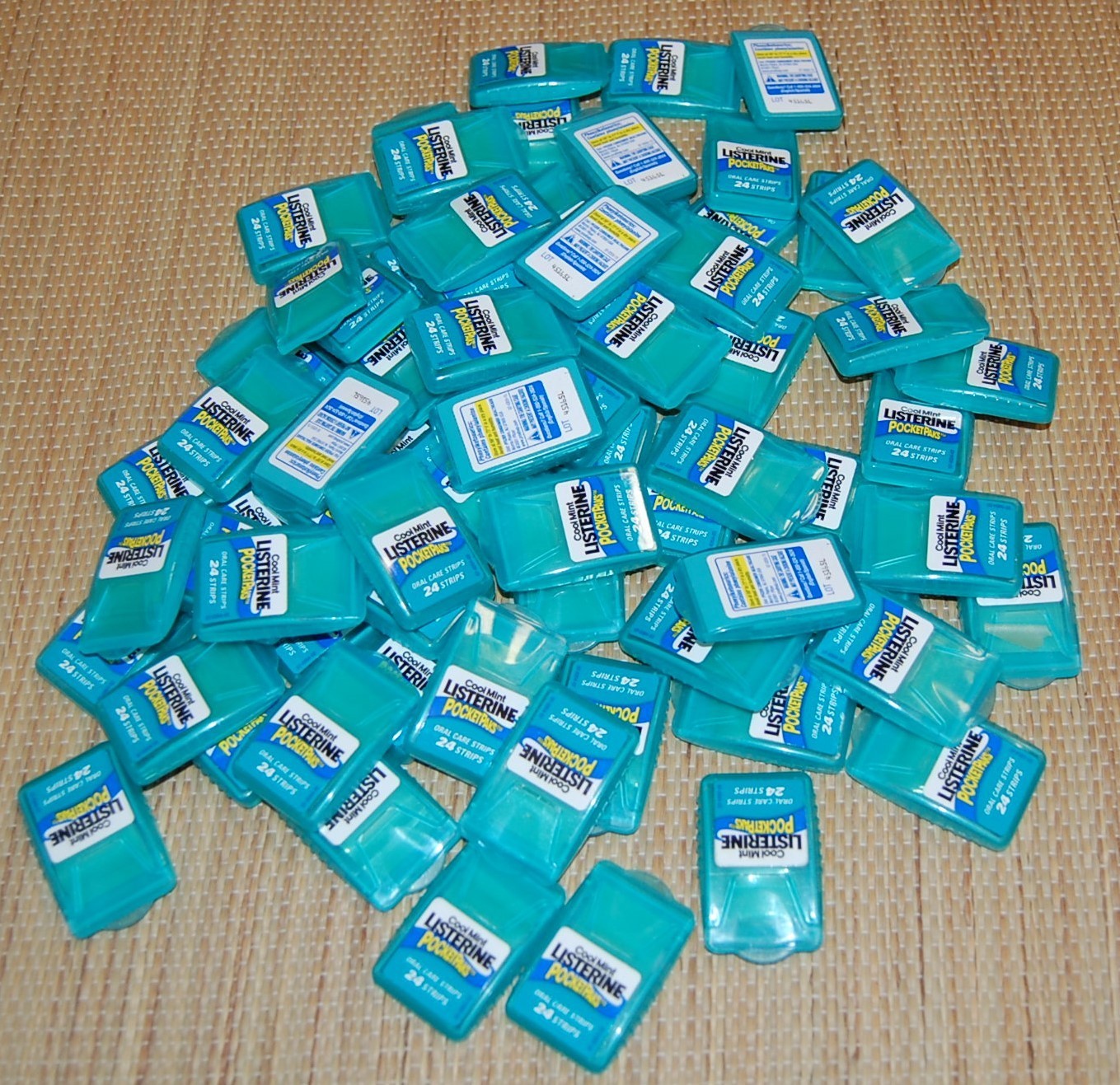 Listerine PocketPaks Cool Mint Breath Strips Bulk Lot 73 Packs 1752 Strips #