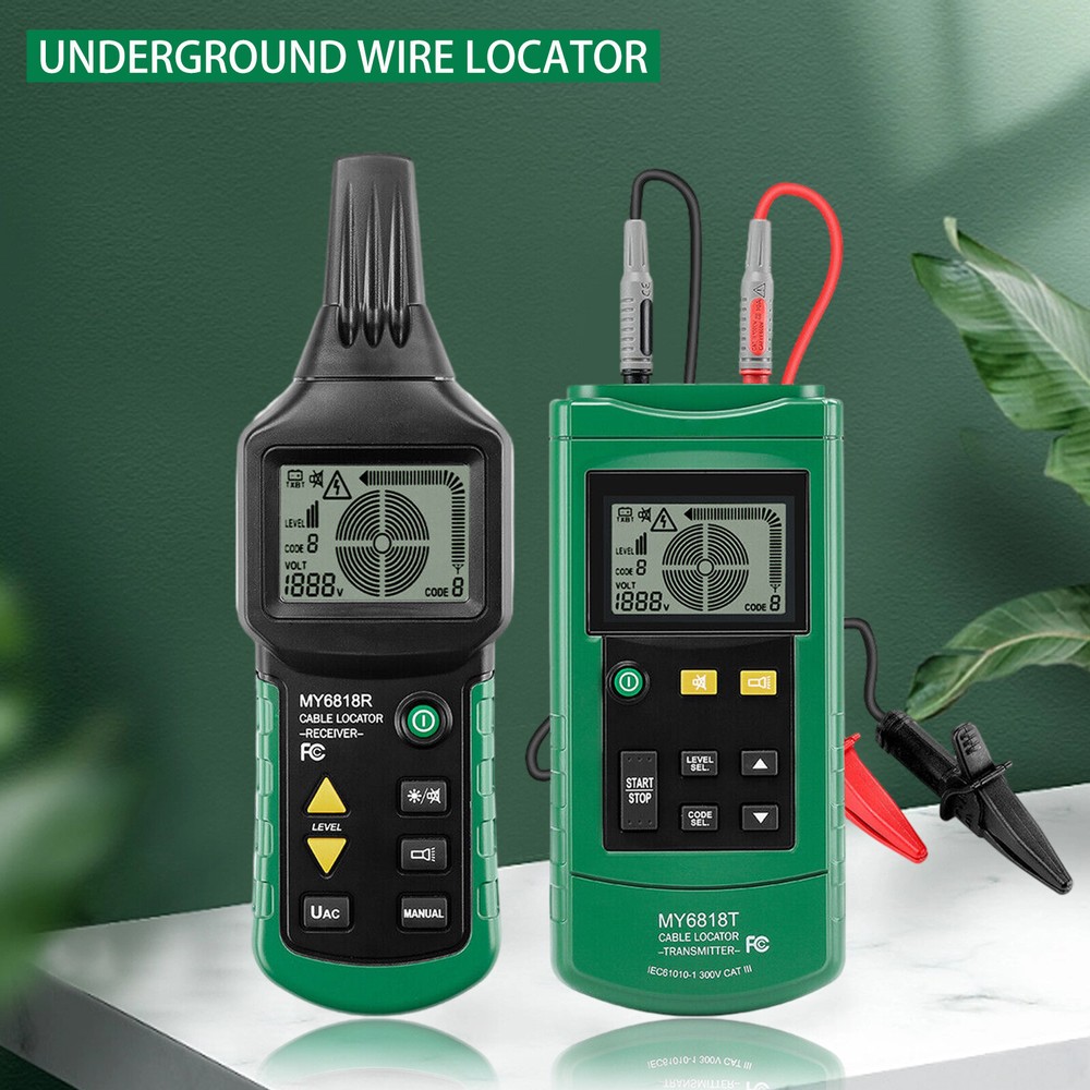 Underground Wire Locator Tester Detector Pro Cable Pipelines Tracker 1 Set