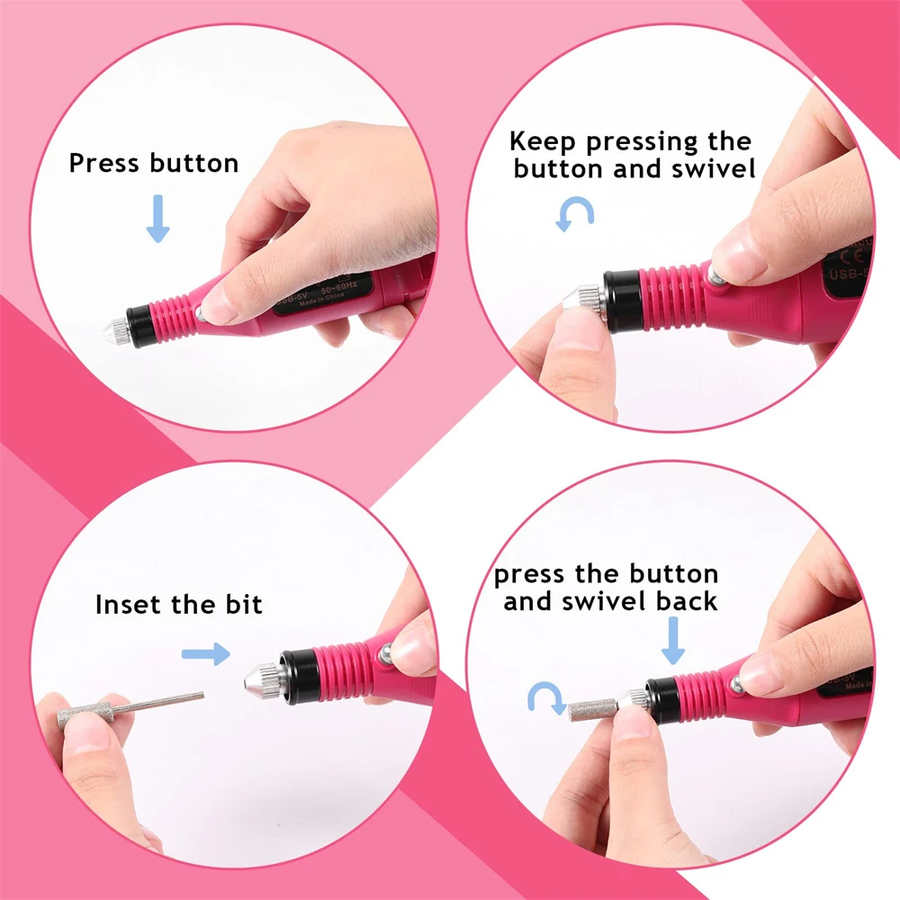Professional Electric Nail Drill Machine Manicure Tool Pedicure Machine Set Kit
