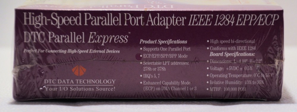 DTC Parallel Express - ISA 8 Bit LPT Parallel Port DB25 IEEE 1284 EPP/ECP NIB