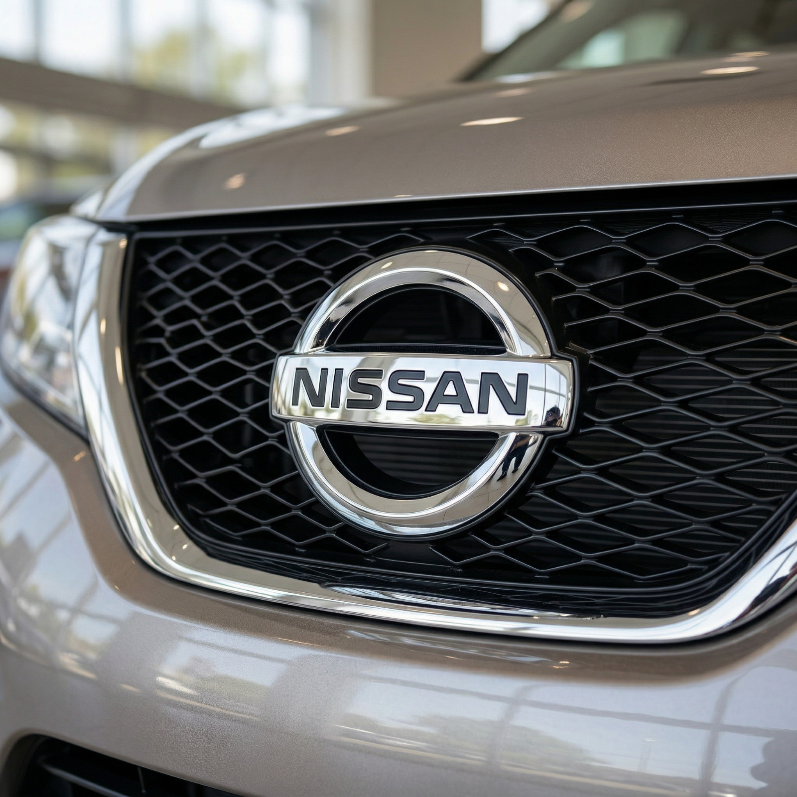 Front Grille Emblem Compatible With Nissan Maxima 2015-2018 Chrome 62890-4RA0A