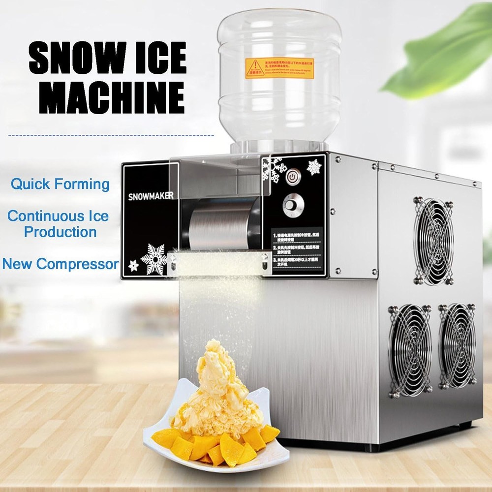 Commercial Snowflake Ice Machine Korean Shaved Ice Machine Automatic IceCrusher