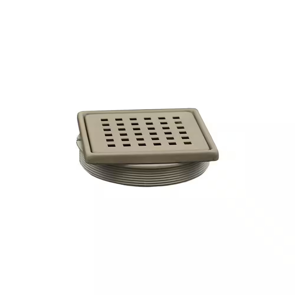 Everbilt Watershield Shower System 4 in. Brushed Nickel Square Grid Drain Grate