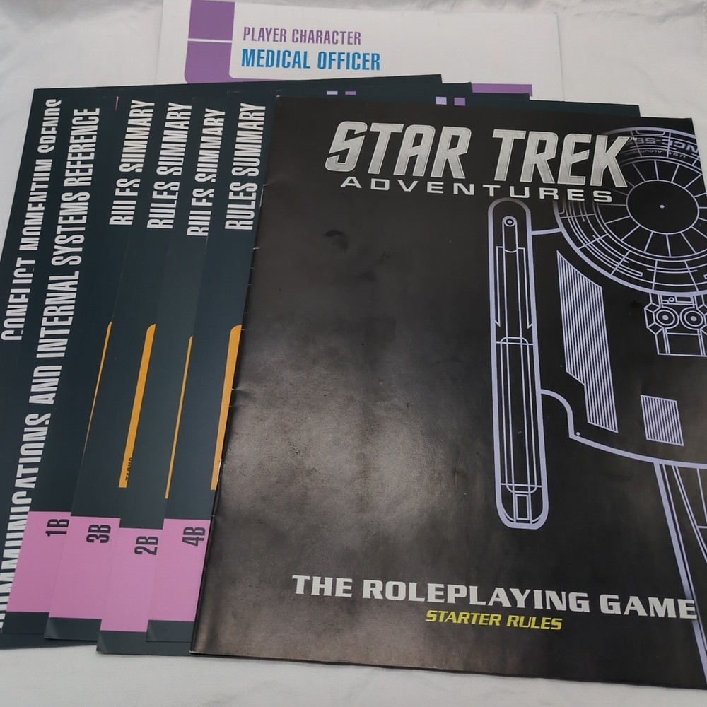 Star Trek Adventures RPG Starter Rules With Extra Reference Sheets