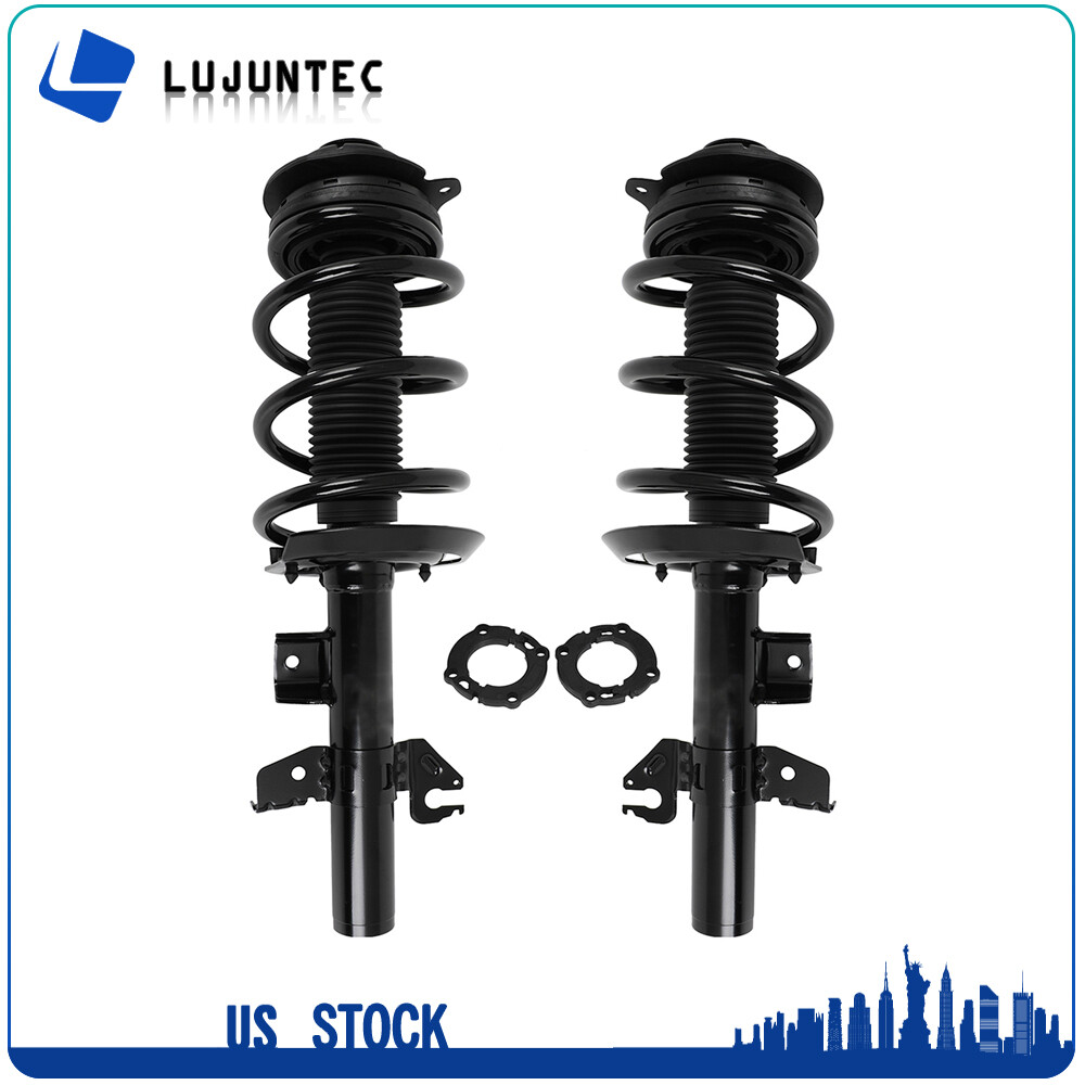 Set (2) Front Complete Struts With Coil Spring For Jeep Cherokee AWD 2014-2018